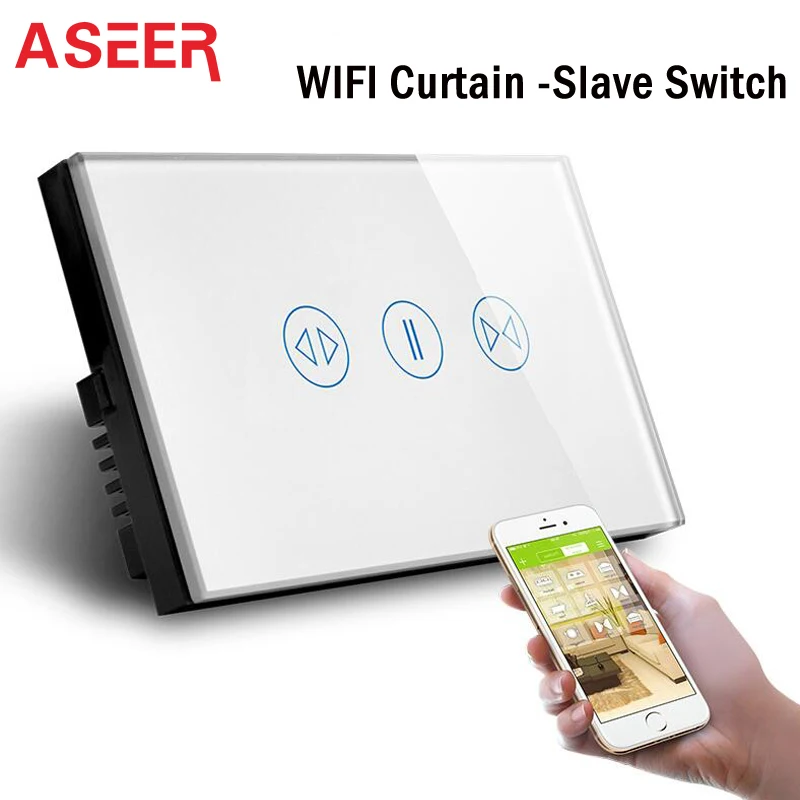 ASEER, EU/UK/US 1/2/3/4 комплекта/Шторы WI-FI Slave переключатель, двухстороннее Управление переключатель нужно поработать с главный выключатель, если вы не можете использовать в качестве отдельного устройства