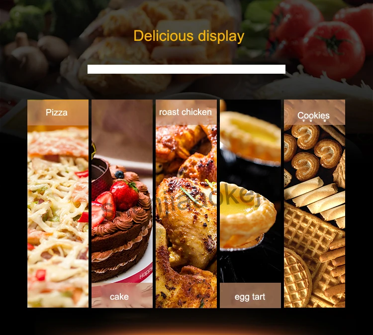 60л нержавеющая сталь 4 лотка конвекционная печь с горячим воздухом Коммерческая Автоматическая электрическая духовка многофункциональная печь для пиццы/печенья