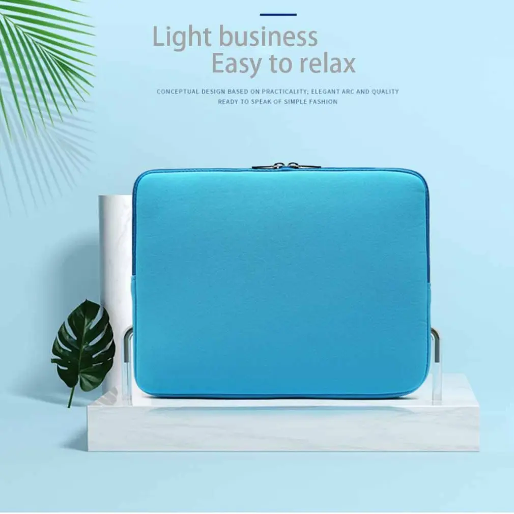 

10" Notebook Tablet Sleeve Pouch Shockproof Portable Two-way Zipper Soft Foam Protective Case Bag for Macbook Laptop