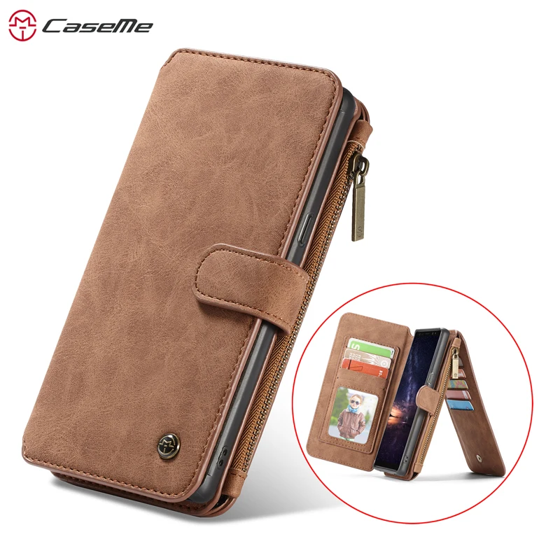 melhor Para Samsung Galaxy Note Caso de Telefone 9 CaseMe Caso Genuíno Carteira de Couro de Luxo Flip Book Case para Galaxy Note 9 com Slots de Cartão