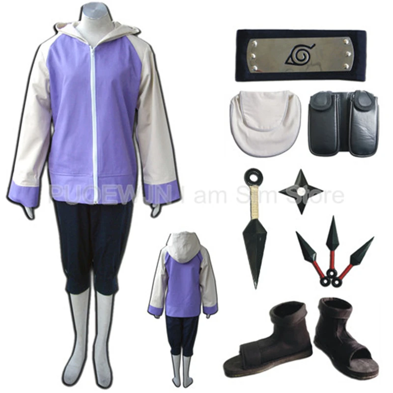 Костюм для косплея Naruto Hyuga Hinata полный комплект|costume headwear|costumes arabicnaruto akatsuki costumes |