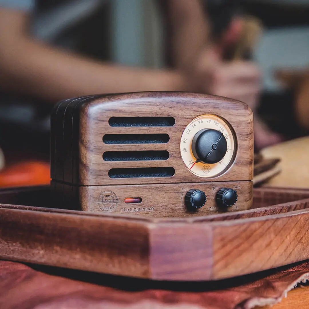 Оригинальный Bluetooth динамик Xiaomi Youpin деревянный музыкальный плеер с радио функцией
