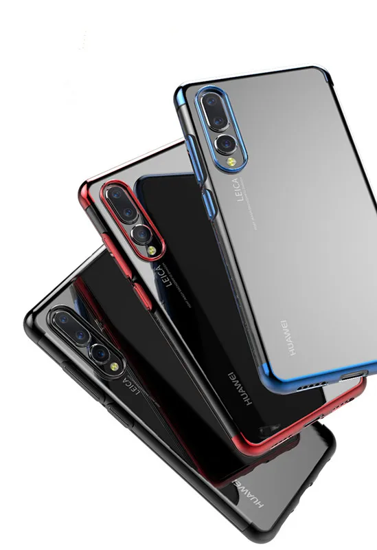 Противоударный прозрачный силиконовый мягкий чехол Febidea для телефона HuaWei P20