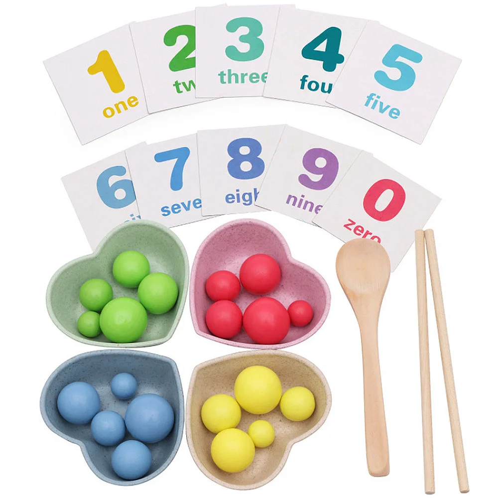  Arrival Baby Early Educational Puzzle Play Practice Chopsticks Clip Beans Toys Digital Teaching Too - 33028057673