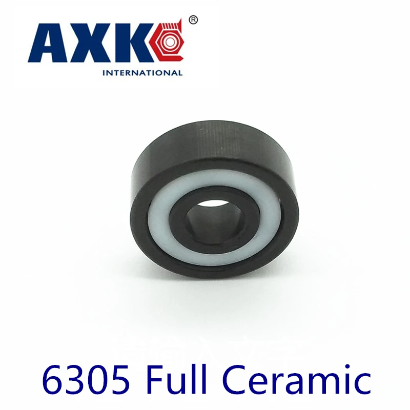 

Axk 6305 Full Ceramic Bearing ( 1 Pc ) 25*62*17 Mm Si3n4 Material 6305ce All Silicon Nitride Ceramic Ball Bearings