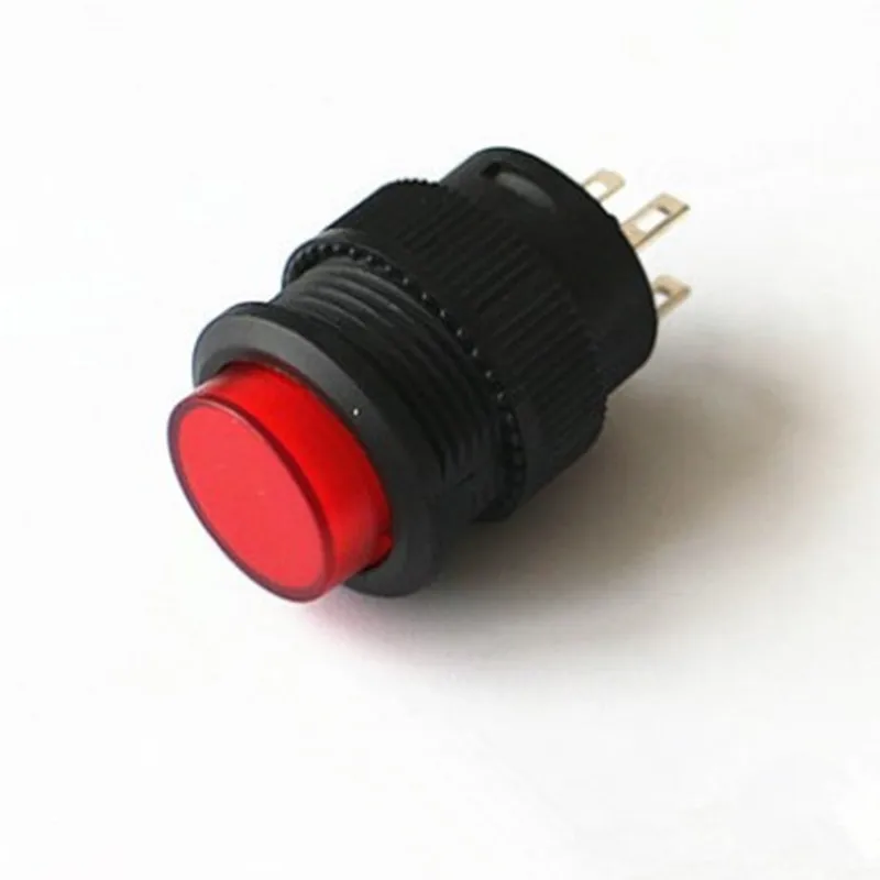 

2pcs R16-503AD Self-locking ON/OFF LED Light Latching Push Button Switch 4 PIN DIP circular 16MM 3A/250V