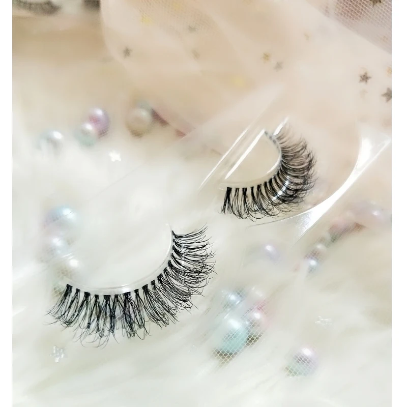 NEW 1pair Lashes 3D Mink Strip Lash Reusable False Eyelashes Crisscross Dramatic Lashes Lightweight Invisible Band Eye Lashes