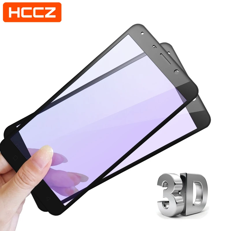 

HCCZ for Xiaomi Redmi Note 4X 4 Pro 3D Curved Soft Edge Full Screen Coverage Tempered Glass Screen Protector Purple Blue Glass
