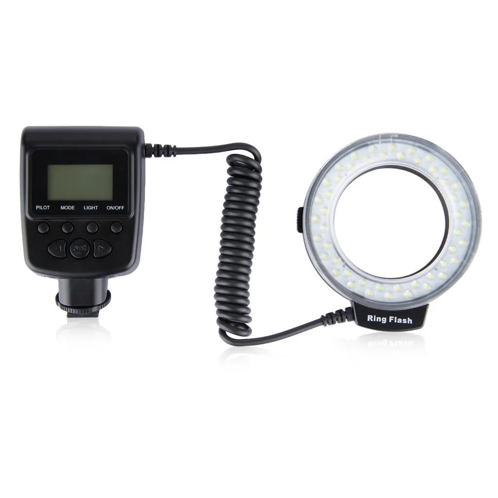 

Excelvan CN48 Marco LED Ring Flash Light for DSLR Camera with Four Diffusers