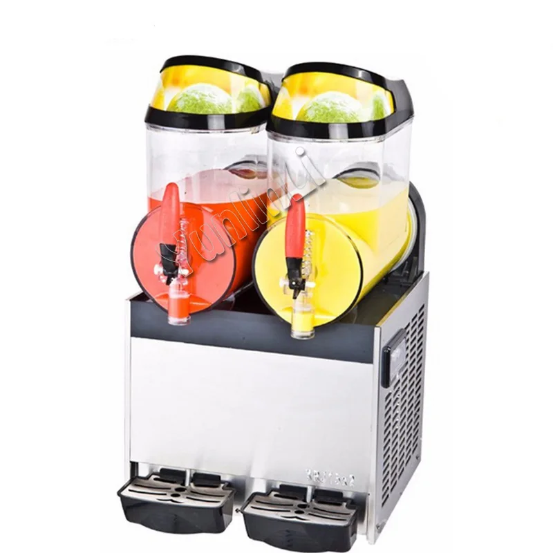 

1pc Double Tank Stainless Steel Drink Iced Granita Crushed Ice Maker Machine Slush Machine XRJ-10L*2
