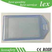 20 шт/партия вертикальный прозрачный держатель Бейджа мягкий держатель карты, пластиковая идентификационная карта держатель, высокое качество продвижение кличка держатель Бейджа карты