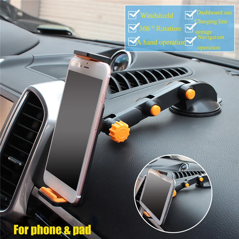  Universal 360 Grad Auto Halter Wind Schild Halterung Für Handy Pad GPS Tablet Ständer Auto Halter H