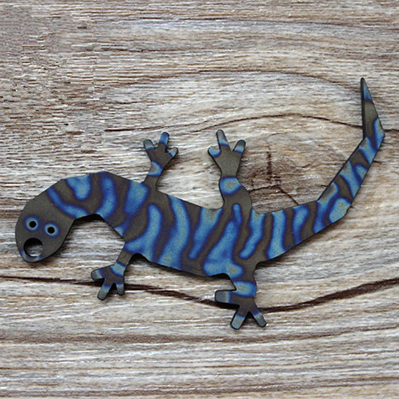 

Gecko Anti-body Key Opener Titanium Alloy Knife Beads Paracord Umbrella Rope Outdoor Knife EDC Knife Fall Pendant Multi Tools
