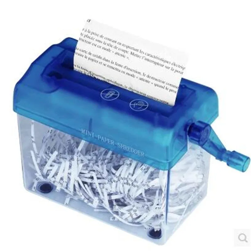 

Household mini manual paper shredder hand shredder simple paper shredder free Shipping