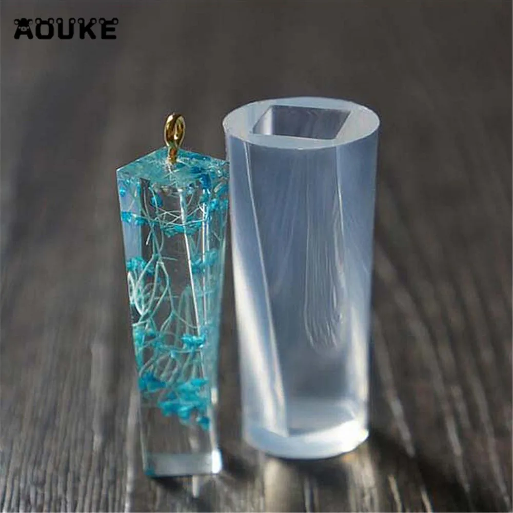 Aouke 3D Panjang Liontin Bentuk Geometris Perhiasan Cetakan Pendant