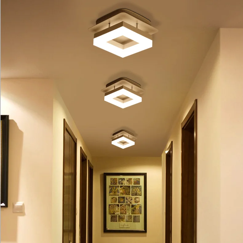 

Modern LED Ceiling Lights for Aisle Study Dining room minimalism acrylic ceiling lamp led strip acrylic shade AC 90-260v