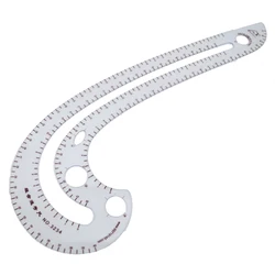 Règle courbe en forme de virgule, 40cm, mode, Design, outils de couture, en plastique souple, modèle courbe française 3234 