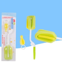 Детские 360 Вращающийся Бутылка Чашка очиститель соска Чистящая губка, щетка легкий прочный