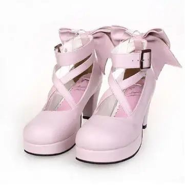 Новинка года; обувь для костюмированной вечеринки Puella Magi Madoka Magica; обувь Лолиты в японском стиле; женская обувь на высоком каблуке с бантом - Цвет: Matte Pink