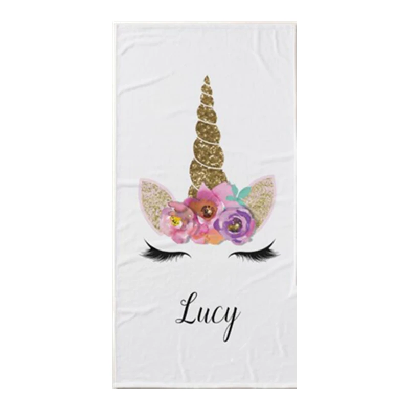 Beautiful Rainbow Unicorn Beach Bath Towels Shower Towel For Home