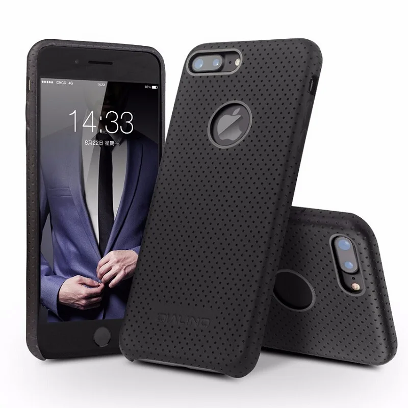 imágenes para QIALINO Teléfono Caso para el iphone 7 de Moda de Cuero Ultra Delgado Genuino cubierta para el iphone 7 más Nuevo de Lujo de Vuelta para 4.7/5.5 pulgadas imágenes para QIALINO Teléfono Caso para el iphone 7 de Moda de Cuero Ultra Delgado Genuino cubierta para el iphone 7 más Nuevo de Lujo de Vuelta para 4.7/5.5 pulgadas