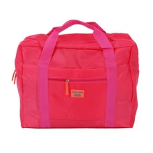 Красные нейлоновые складные дорожные сумки, водонепроницаемые сумки для бизнеса и путешествий, вместительные сумки через плечо