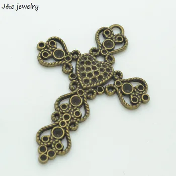 

Wholesale 3pcs antique bronze plated Crosses charms DIY Jewelry Making 67*49mm 3544B