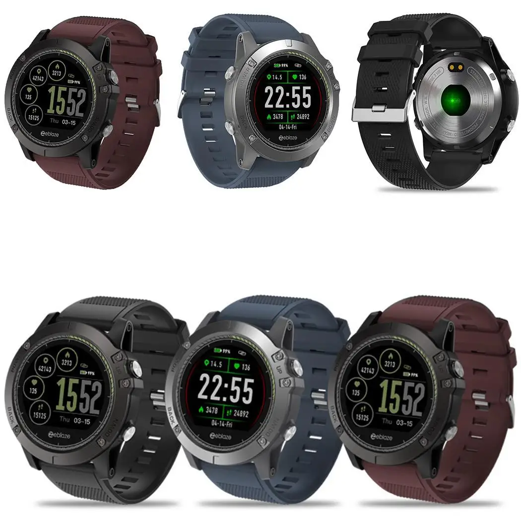 Waterproof Bluetooth Sports Smart Watch Heart Round 2.6cm/1.0inch Rate IP67 4.0 Monitor For IOS and Android