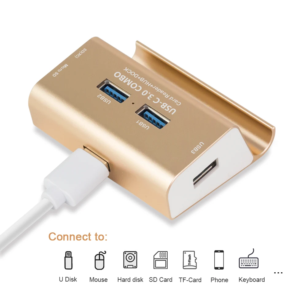 Концентратор картридер type C концентратор USB мульти Сплиттер 3 0 комбинированный OTG