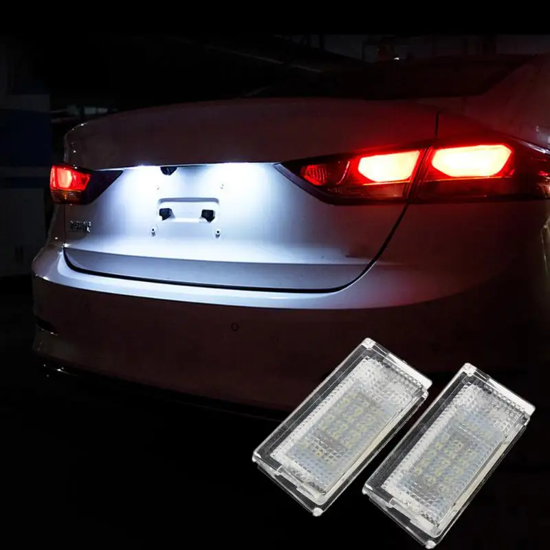 Buy VODOOL 2pcs No Error LED Car Number License Plate
