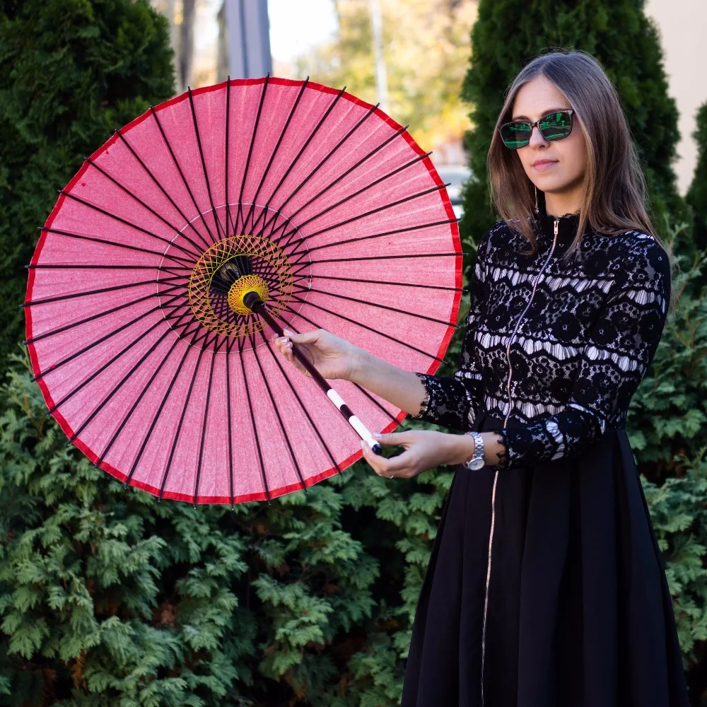 36ribs natural bamboo&wooden performance dancing oilpaper antique