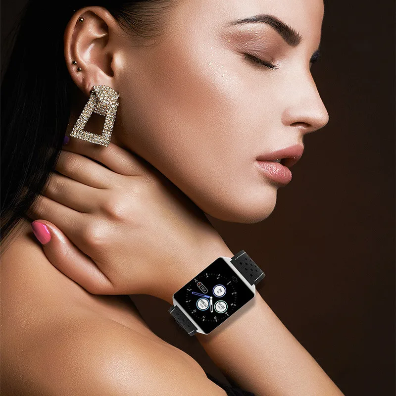 JQAIQ Color Display women Smart Watch Waterproof Men Smart Watch Bluetooth/Pedometer Heart Rate Monitor Fashion For Android Ios