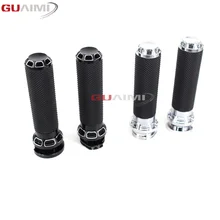 Для Harley Softail Sportster Touring Dyna Custom CNC алюминиевая Нескользящая гелевая резиновая обмотка руля ручка бар ручки " 25 мм