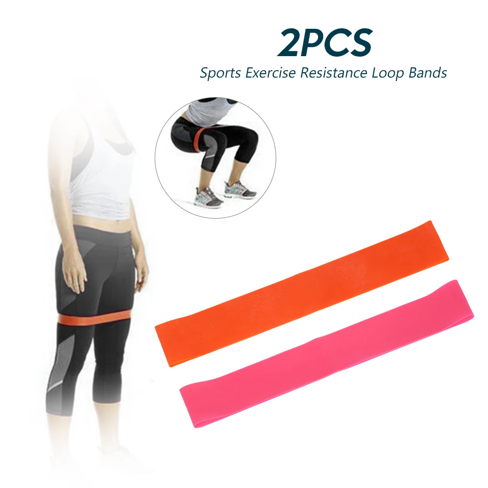 

2PCS Sports Exercise Resistance Loop Bands Set Fitness Band Gym Equipment Rubber Band Strength Training Elastic Workout Rope NEW
