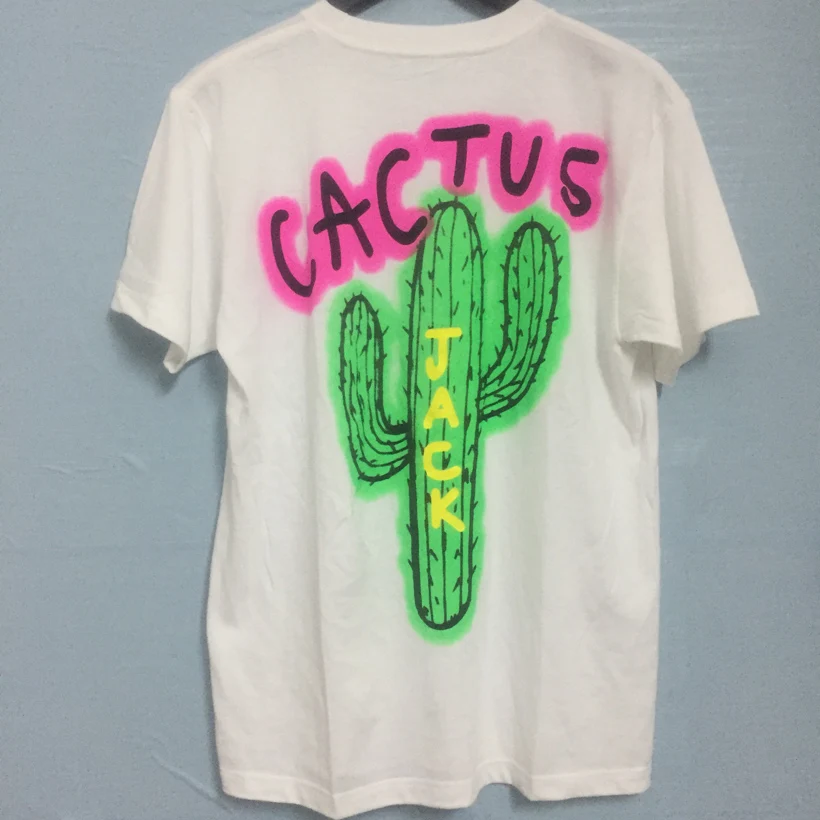 

Travis Scott T Shirt Cactus Jack Airbrushed T-shirt Men Women Cotton Casual Fashion Travis Scott Tops Tees