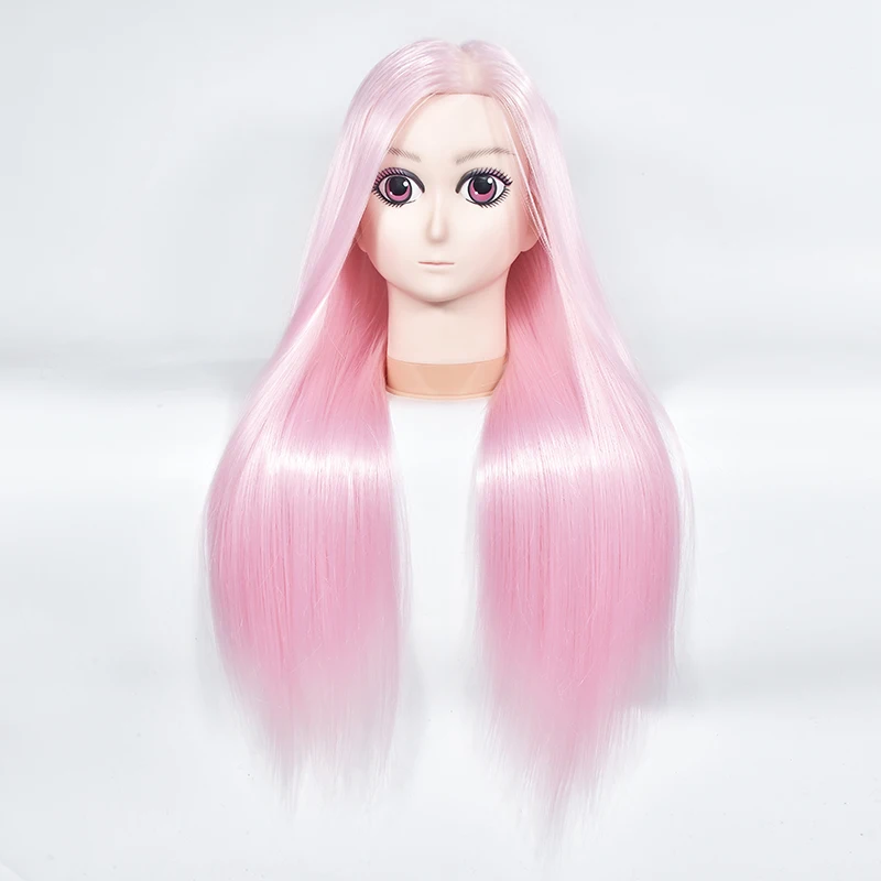 

Female Mannequin Head Hair Hairdressing Practicing Training Model Mannequin Dummy Head 60cm Long Wig Hair Manikin + Clamp Holder