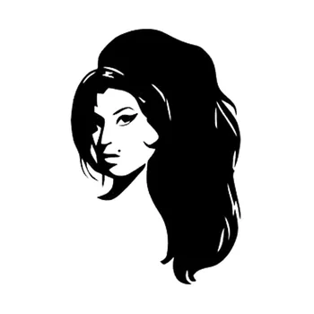 

10.6cm*15.9cm Amy Amie Winehouse Fashion Car-Styling Stickers Decals Vinyl Black/Silver S3-7024