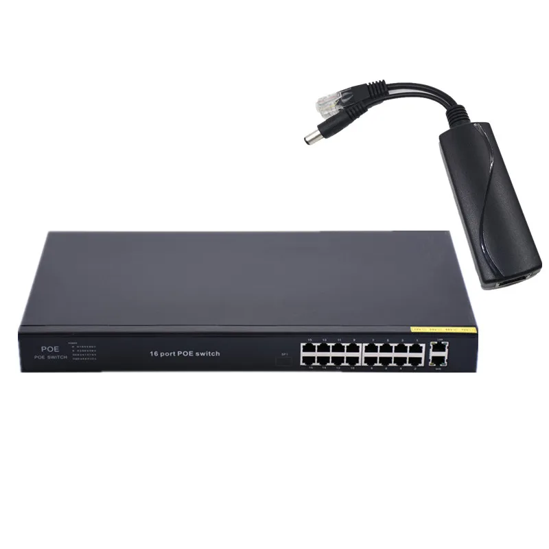 5 POE 48v 10 Порт gigabit Неуправляемый коммутатор poe switch, 8*10/100 Мбит/с POE и разъёмы; 2*10/100/1000 Мбит/с на ссылку и разъёмы; NVR и разъёмы 280 м