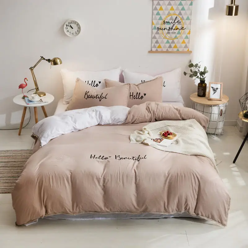 Soft Bed Sheets Duvet Cover Pink Girls Twin Queen King Size