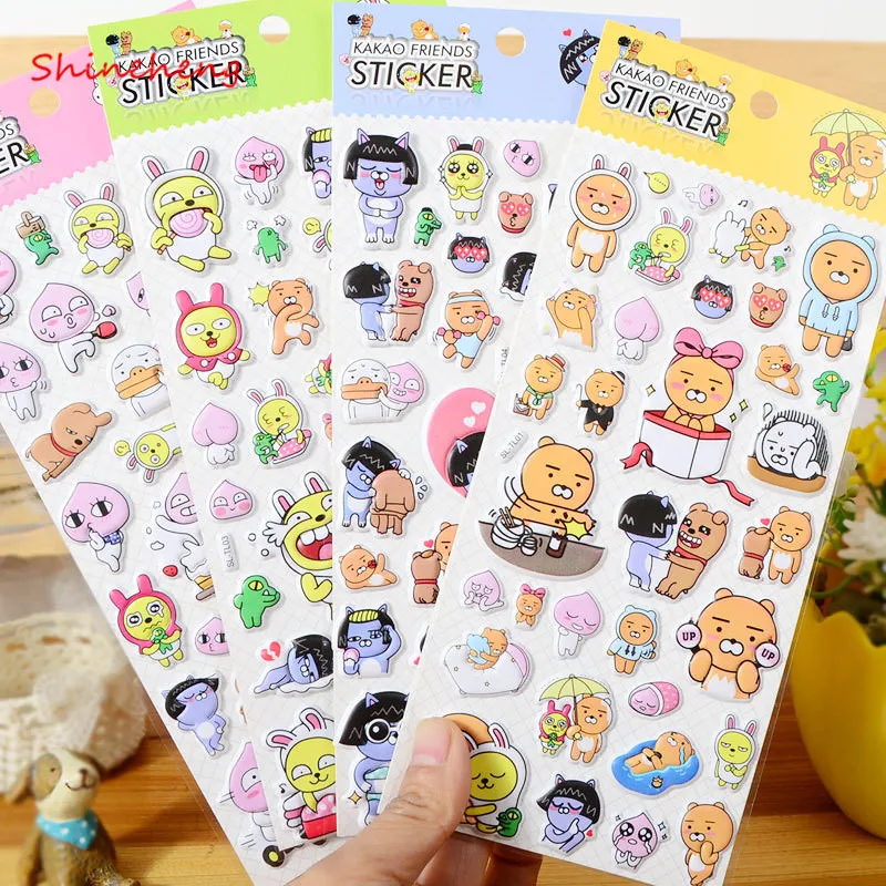 SHINEHENG New Arrival DIY Ryan 3D Pop Up Stickers Apeach Muzi Neo Con Frodo Jay z