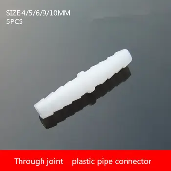 

5PCS/bag PC005 5 kind Through joint Pagoda joint 4/5/6/9/10MM plastic pipe connector hose connector pipe fittings Adapter hose