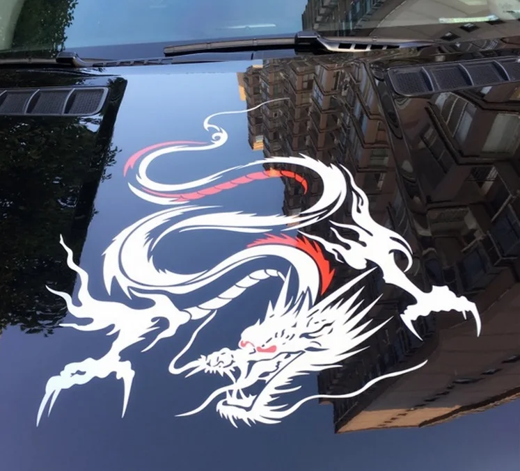 

Dragon Totem Hood Car Sticker Car Styling DIY Tailor-made Car Stickers Waterproof Protective Change Color Film