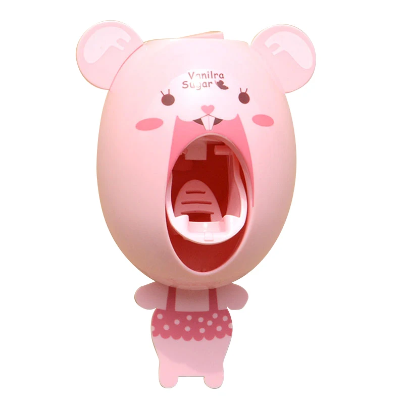 

Practical Strong Suction Sucker Funny Cartoon Style Bathroom Household Toothbrush Holder Children Automatic Toothpaste Dispenser