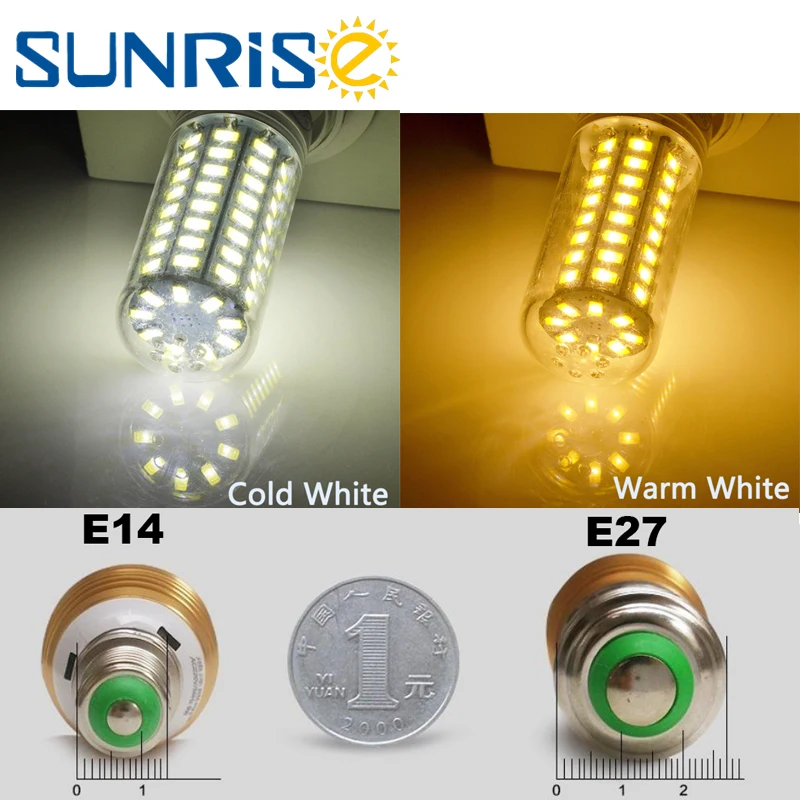 Светодиодный индикатор E27 светодиодный свечки 220 V E14 кукурузы лампы 5730 24 36 48 56 69 72 s