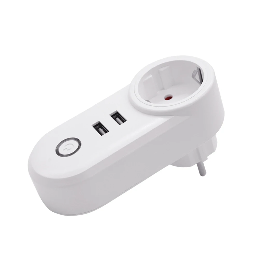 

Smart WiFi Outlet SA-002 Socket Remote Control Dual USB Plug Timer Home Power Strip For Amazon Alexa IFTTT US UK EU Plug Socket