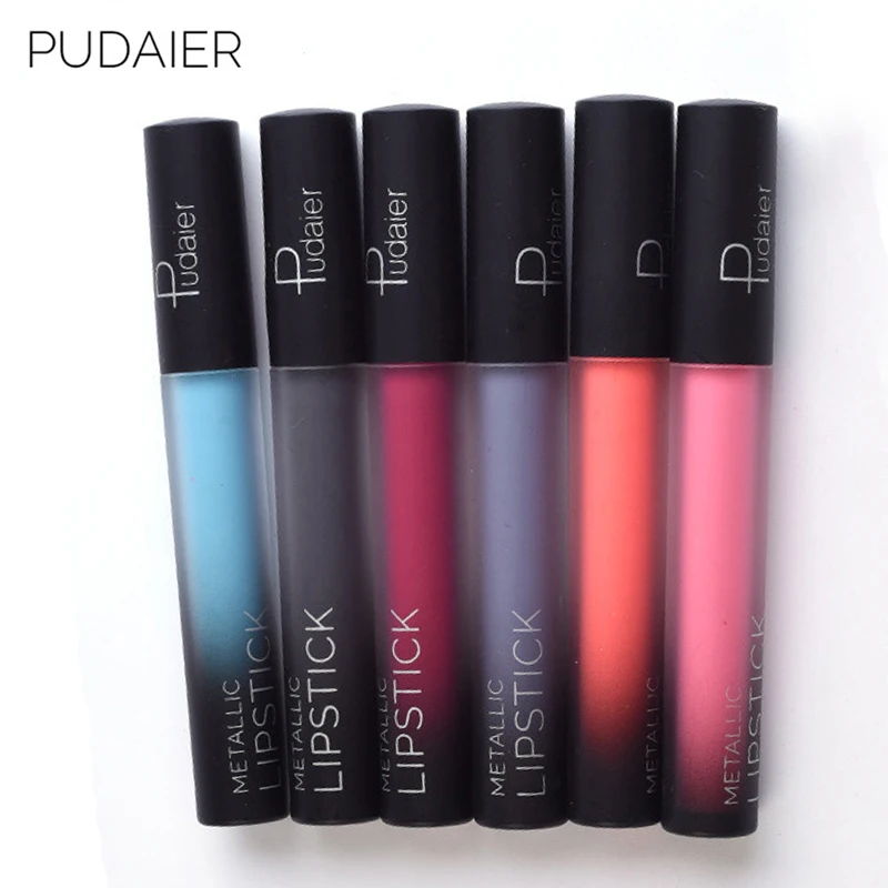 

PUDAIER 24Color Matte Nude Sexy Lipstick Silky Red Velvet Naked Lip Batom Beauty Waterproof Long Lasting Liquid Makeup Lip Gloss