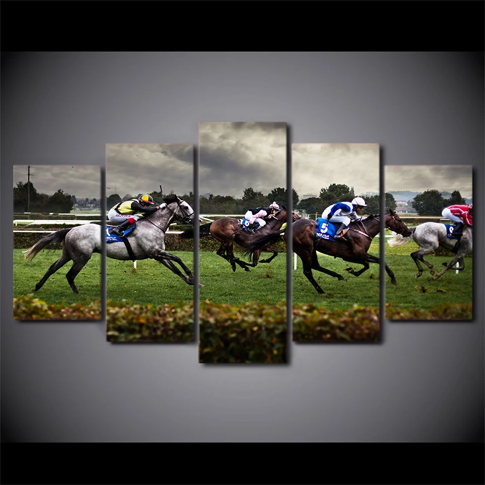 HD مطبوعة لوحات وحدات الملصقات اللوحة 5 لوحة سباق الخيل المشهد المنزل الديكور الحديثة جدار عمل فني الصور قماش HD مطبوعة لوحات وحدات الملصقات اللوحة 5 لوحة سباق الخيل المشهد المنزل الديكور الحديثة جدار عمل فني الصور قماش