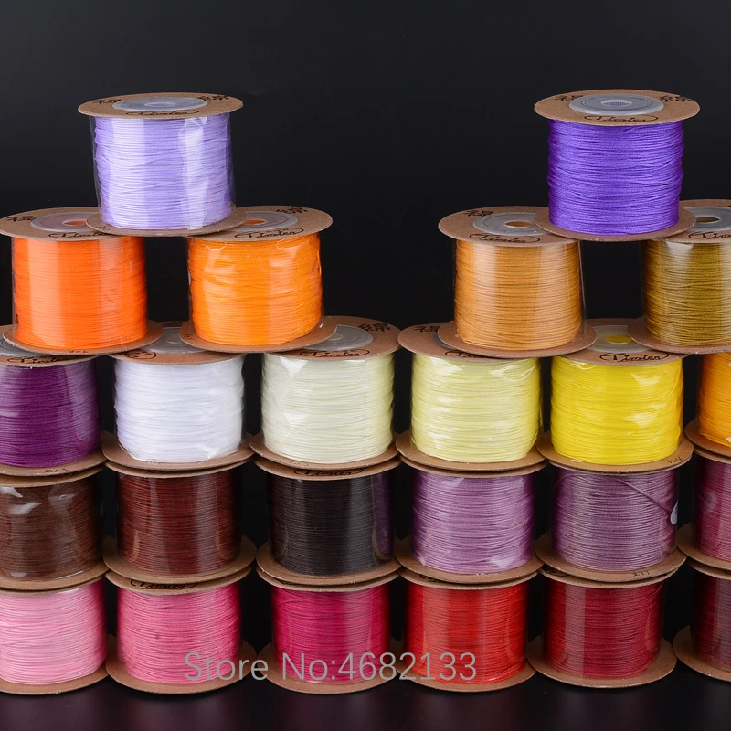 

3pcs/lot 0.4mm 0.8mm DIY Jewelry Componen Cords Rope/Cord/String/Thread non-fading Polyester Chinese Knot Macrame Free Shipping