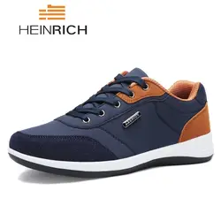 Генрих Мужская обувь Новые Модные Кожаные Туфли Для мужчин на шнуровке дышащая кожа кроссовки для Для мужчин Tenis Повседневное Masculino обувь