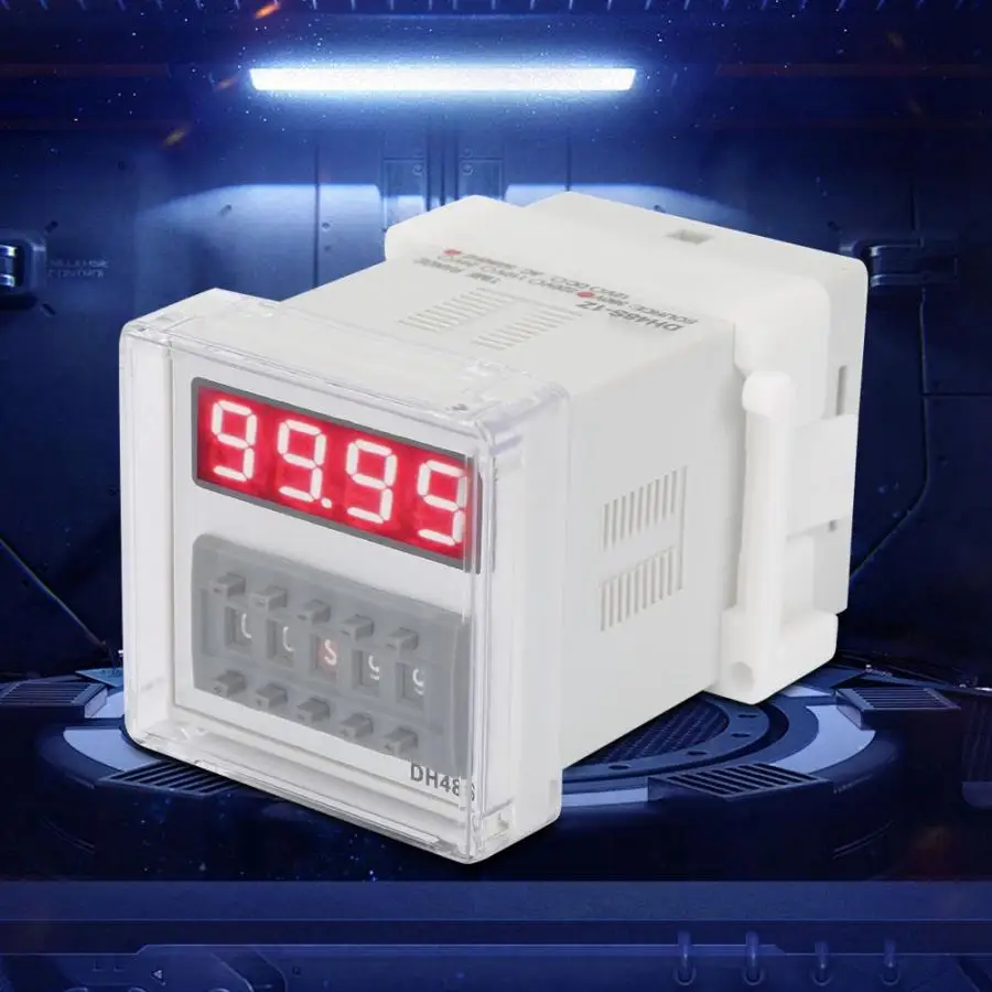 

DH48S-1Z LCD Display Time Relay Timer Delay Relay 380VAC 0.01 Seconds-99Hours/99 Minutes Timer Delay Relay